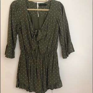 A&F Green Polka Dotted Romper, GREAT CONDITION